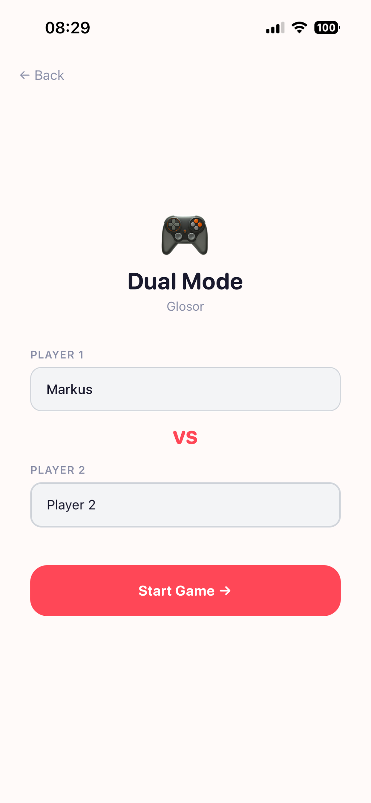 Dual player mode